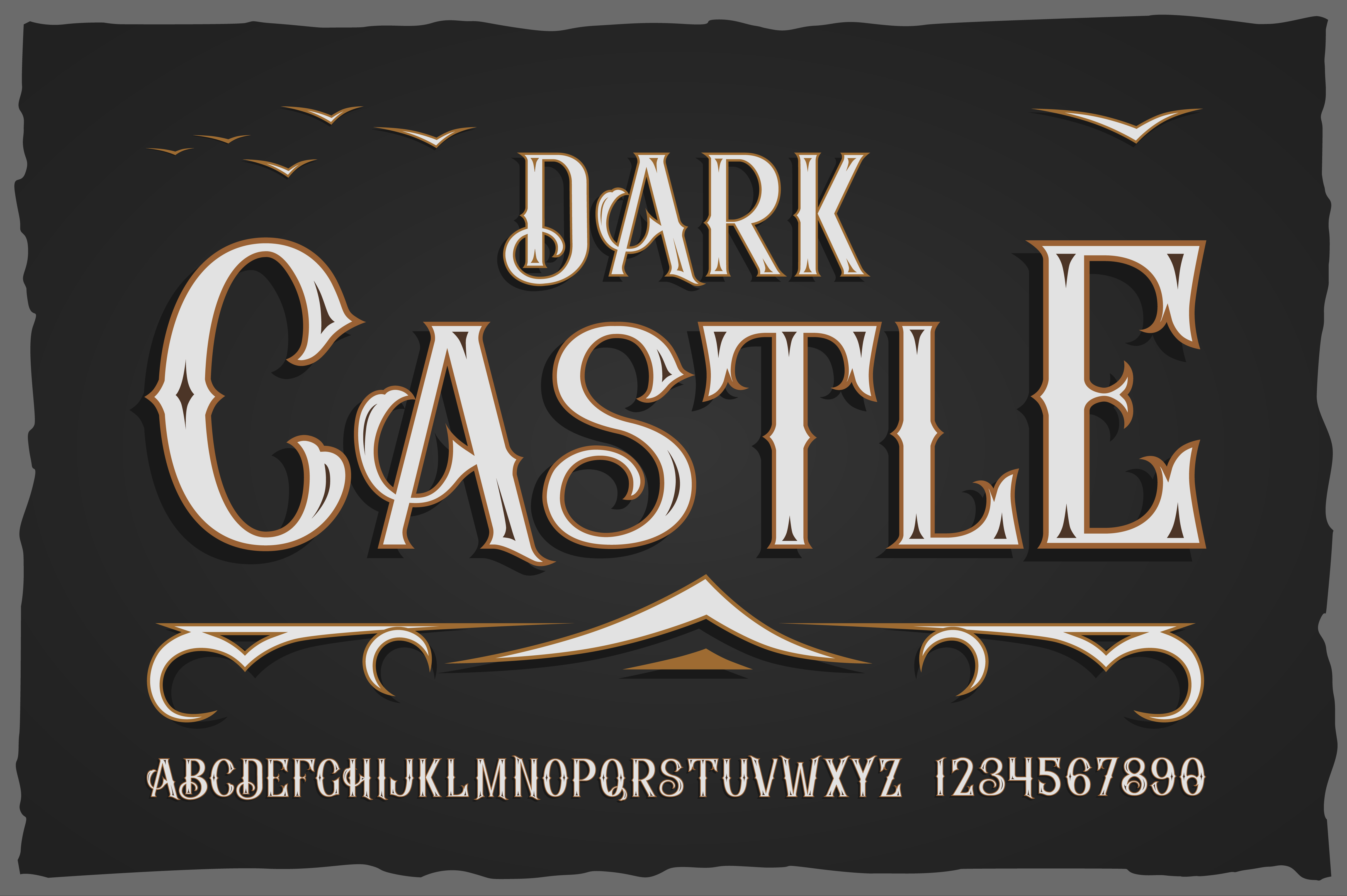 Beispiel einer Dark Castle Regular-Schriftart